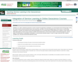Integration of Service Learning in Online Geoscience Courses
