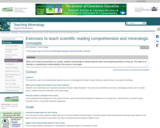 Exercises to teach scientific reading comprehension and mineralogic concepts