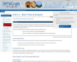 Unit 2.1 - Basic Tools & Analysis