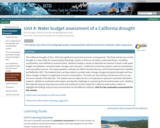 Unit 4: Water budget assessment of a California drought