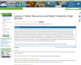 Lesson 1: Water Resources and Water Footprints (High School)