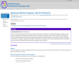 Igneous Rocks Inquiry Lab (In Person)