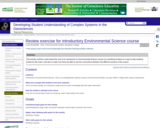 Review exercise for introductory Environmental Science course