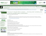 Exercise 8: Nevada Mines analysis â choosing water sampling sites to test for possible water contamination