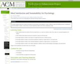 Meal Satisfaction and Sustainability for Psychology