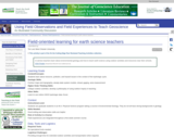 Field-oriented learning for earth science teachers