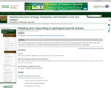 Reading and responding to geological journal articles
