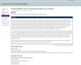 Sustainability and Changing Rates of Change