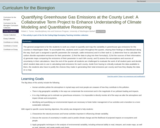 Quantifying Greenhouse Gas Emissions at the County Level: A Collaborative Term Project to Enhance Understanding of Climate Modeling and Quantitative Reasoning