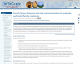 Family Stress theories and risk communication to evaluate and build family resilience