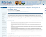 Using a Town Meeting Scenario to Explore the Impacts of Hurricane Sandy
