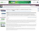 Building Content Knowledge in a Student Research Team