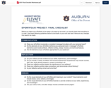 ePortfolio Checklist Self-Assessment Worksheet PDF