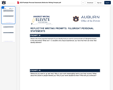 Reflective Writing Prompts: Fulbright Personal Statement Handout PDF