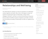 Relationships and Well-being
