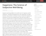Happiness: The Science of Subjective Well-Being