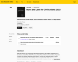 Rules and Laws for Civil Actions: 2023
