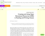 Creating and Using Open Educational Resources (OER) in Reading and Writing Classes