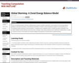 Global Warming: A Zonal Energy Balance Model