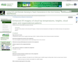 Enhanced IR imagery of cloud top temperatures, heights, cloud types and organizational patterns