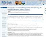 Exploring the environmental injustice of climate change: An international debate teaching exercise