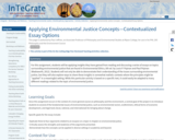 Applying Environmental Justice ConceptsÃâ"Contextualized Essay Options