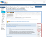 Student Exploration of the Impacts of Climate Change on Human Health in the United States