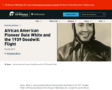 African American Pioneer Dale White and the 1939 Goodwill Flight