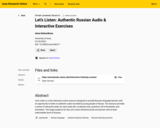 Let’s Listen: Authentic Russian Audio & Interactive Exercises