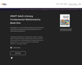 DRAFT Adult Literacy Fundamental Mathematics: Book One