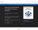 Taxonomy for Credentialing Australasian University Educators