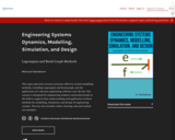 Engineering Systems Dynamics Modelling, Simulation, and Design