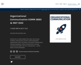 Organizational Communication COMM 3893 &amp; MGT 3123