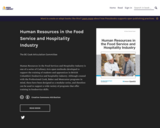 Human Resources in the Food Service and Hospitality Industry