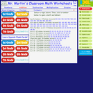 Mr. Martini's Classroom Math Worksheets