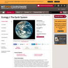 Ecology I: The Earth System