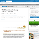 OER Creation: Gaining Ethical Consent