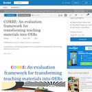 CORRE: An evaluation framework for transforming teaching materials into OERs