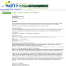 The Three States of Matter