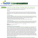 How Do Living Things Change With the Seasons?