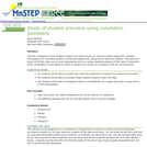 Study of Student Precision Using Volumetric Glassware