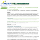 A Comparative Approach To Animal Dissections (A Phylogenic Study)