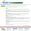 Temperature-Volume Relationship of a Gas