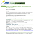 Investigating Kinetic Theory: An Inquiry into the Ideal Gas Law