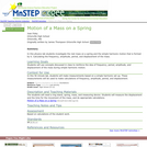Motion of a Mass on a Spring