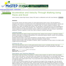 Acceleration and Velocity Through Walking Using Paces and Excel
