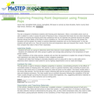 Exploring Freezing Point Depression Using Freeze Pops