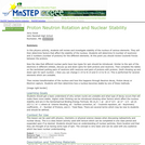 Proton Neutron Rotation and Nuclear Stability