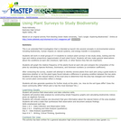 Using Plant Surveys to Study Biodiversity