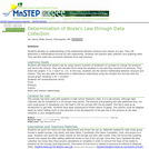 Determination of Boyle's Law Through Data Collection